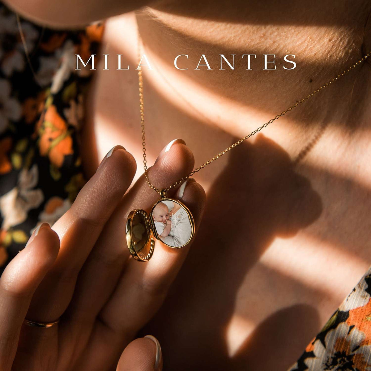LUNA LOCKET | Initial Letters | Sterling Silver - MILA CANTES